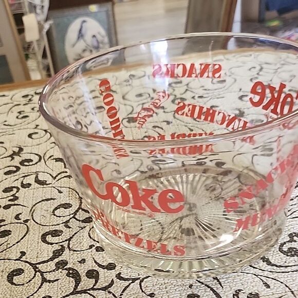 Coca-Cola Red Lettered Glass Bowl - Picture 6 of 7